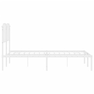 vidaXL Estructura cama sin colchón con cabecero metal blanco 150x200cm