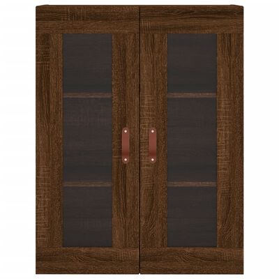 vidaXL Aparador alto madera contrachapada marrón roble 69,5x34x180 cm