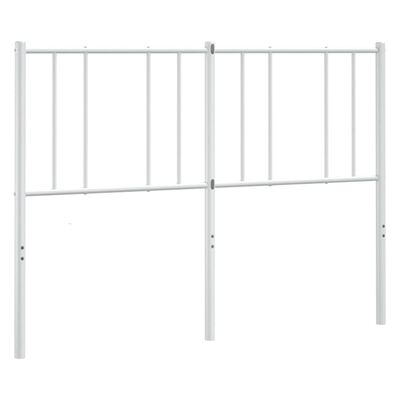 vidaXL Cabecero de metal blanco 150 cm