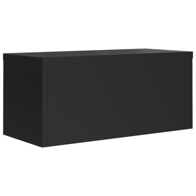 vidaXL Armario archivador de acero negro 90x40x145 cm