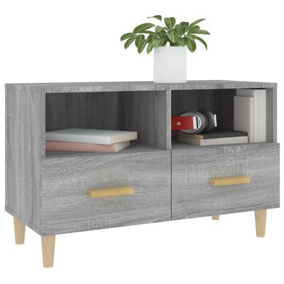 vidaXL Mueble de TV madera de ingeniería gris Sonoma 80x36x50 cm