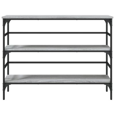 vidaXL Mesa consola madera de ingeniería gris Sonoma 100x32x75 cm