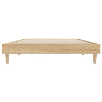 vidaXL Estructura de cama sin colchón madera roble Sonoma 90x200 cm