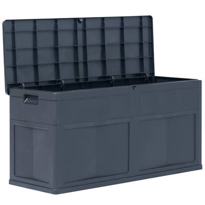 vidaXL Caja de almacenamiento de jardín 320 L negro