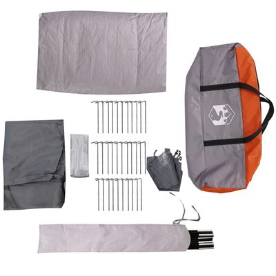 vidaXL Tienda de campaña familiar tipi 6 personas impermeable gris