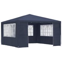 vidaXL Carpa profesional para fiestas con paredes azul 90 g/m² 4x4 m