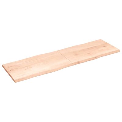 vidaXL Tablero de mesa madera maciza borde natural 200x60x(2-4) cm