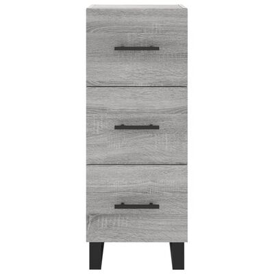 vidaXL Aparador alto madera contrachapada gris Sonoma 34,5x34x180 cm