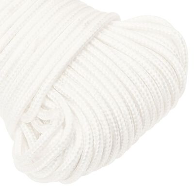 vidaXL Cuerda de barco polipropileno blanco intenso 5 mm 25 m