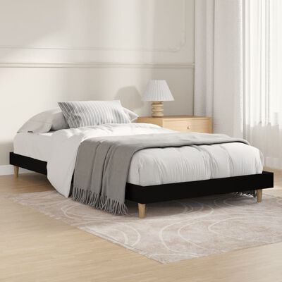 vidaXL Estructura de cama madera de ingeniería negra 90x200 cm