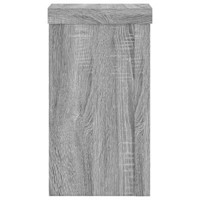 vidaXL Soportes de plantas 2 uds madera gris Sonoma 10x10x18 cm