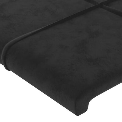 vidaXL Cama box spring con colchón terciopelo negro 80x200 cm