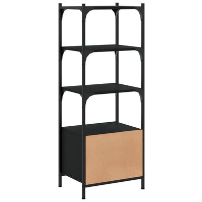 vidaXL Librería de 3 estantes madera ingeniería negro 41x30x109,5 cm