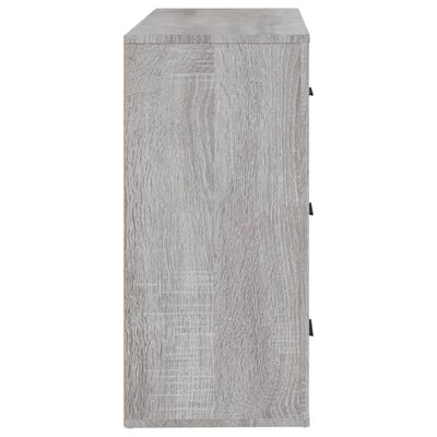 vidaXL Aparador de madera contrachapada gris Sonoma 80x33x70 cm