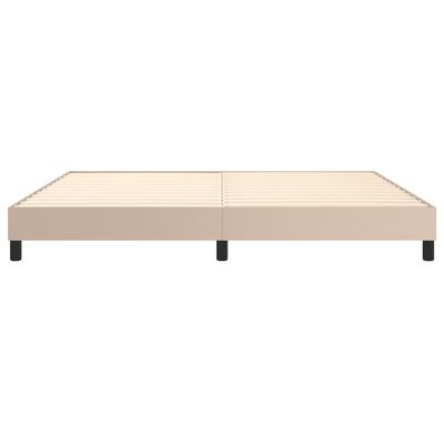 vidaXL Estructura de cama de cuero sintético capuchino 200x200 cm