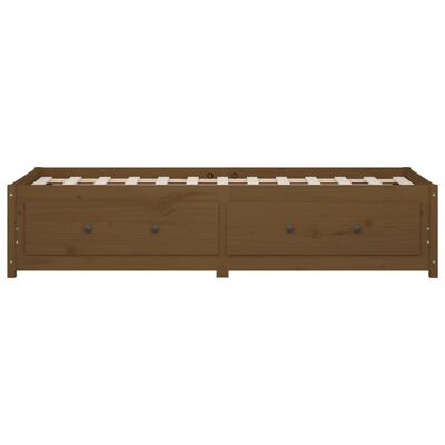 vidaXL Sofá cama de madera maciza de pino marrón miel 90x190 cm