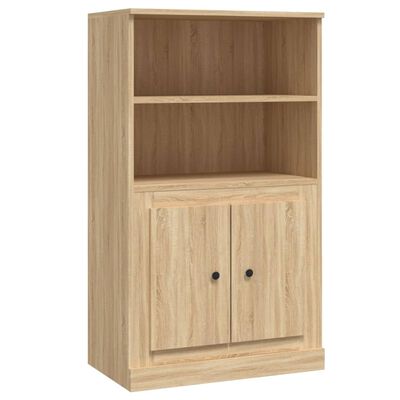 vidaXL Aparador de madera contrachapada roble Sonoma 60x35,5x103,5 cm