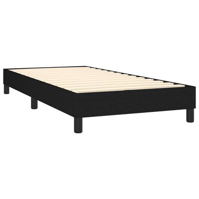 vidaXL Cama box spring con colchón tela negro 100x200 cm