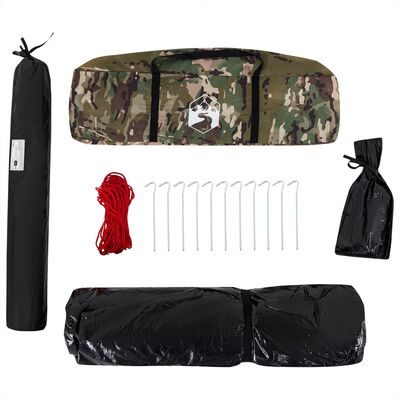 vidaXL Tienda de pesca para 5 personas impermeable camuflaje