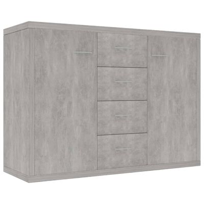 vidaXL Aparador de madera contrachapada gris hormigón 60x30x70 cm