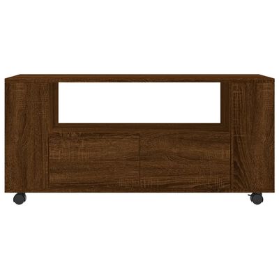 vidaXL Mueble para TV madera de ingeniería roble marrón 102x34,5x43 cm