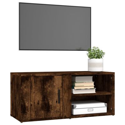 vidaXL Mueble TV 2 uds madera contrachapada roble ahumado 80x31,5x36cm