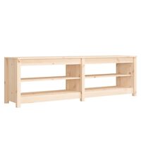 vidaXL Banco zapatero de madera maciza de pino 160x36,5x50 cm