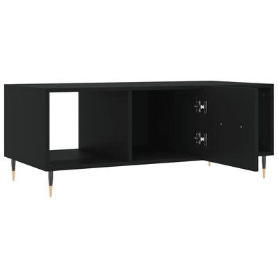 vidaXL Mesa de centro madera contrachapada negro 102x50x40 cm