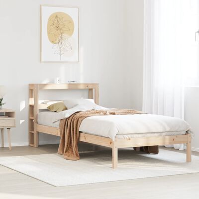 vidaXL Estructura de cama sin colchón madera maciza de pino 100x200 cm