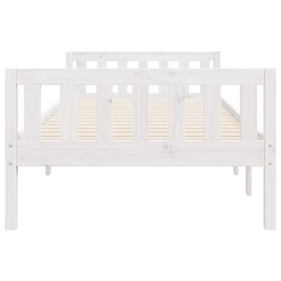 vidaXL Cama para niños sin colchón madera maciza pino blanca 75x190 cm