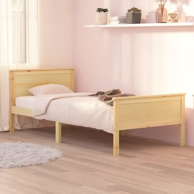 vidaXL Estructura de cama sin colchón madera maciza de pino 100x200 cm