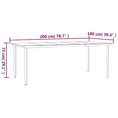 vidaXL Juego comedor jardín 9 piezas y cojines ratán sintético y acero