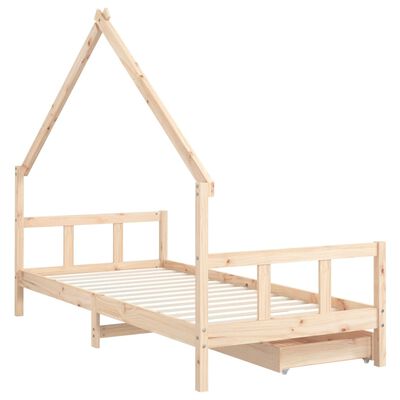 vidaXL Estructura de cama para niños con cajones madera pino 90x200 cm