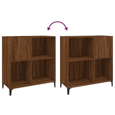 vidaXL Mueble discos madera contrachapada roble marrón 84,5x38x89 cm