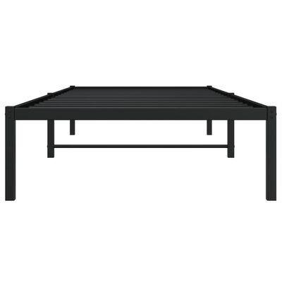 vidaXL Estructura de cama sin colchón metal negro 90x190 cm