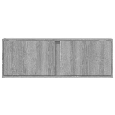 vidaXL Mueble de TV de pared con luces LED gris Sonoma 100x31x35 cm