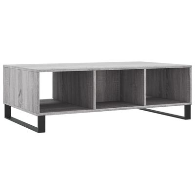 vidaXL Mesa de centro madera de ingeniería gris Sonoma 104x60x35 cm