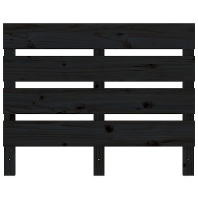 vidaXL Cabecero de cama madera maciza de pino negro 100x3x80 cm