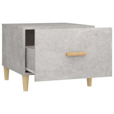 vidaXL Mesa de centro madera contrachapada gris hormigón 50x50x40cm