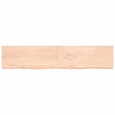 vidaXL Tablero de mesa madera maciza roble sin tratar 200x40x(2-4) cm