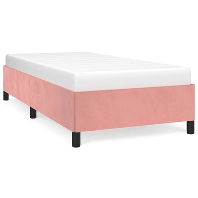 vidaXL Estructura de cama de terciopelo rosa 80x200 cm