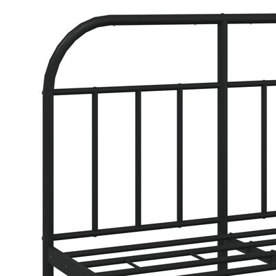 vidaXL Estructura de cama cabecero y estribo metal negro 120x200 cm