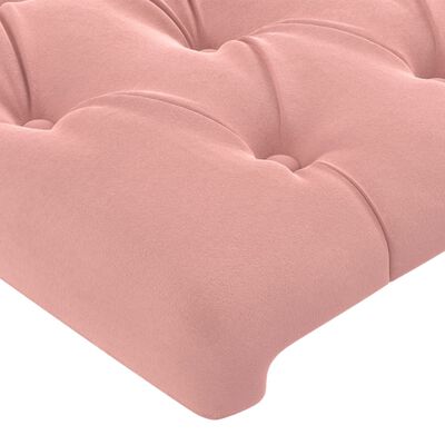 vidaXL Cabecero de terciopelo rosa 100x7x78/88 cm