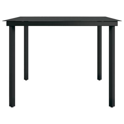 vidaXL Juego de comedor para jardín 7 piezas marrón y negro