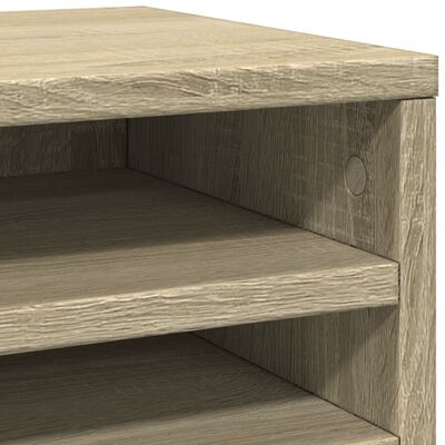 vidaXL Organizador escritorio madera color roble Sonoma 36x26x29,5 cm