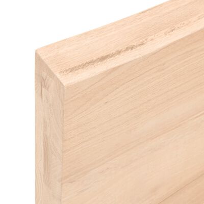 vidaXL Encimera de baño madera maciza sin tratar 180x50x(2-6) cm