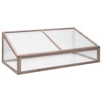 vidaXL Invernadero madera de abeto gris 110x58,5x39 cm