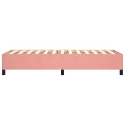 vidaXL Estructura de cama de terciopelo rosa 90x200 cm