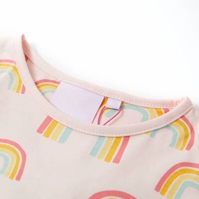 Pijama infantil de manga corta rosa suave 116