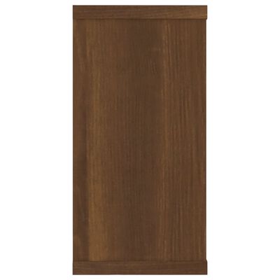 vidaXL Estante cúbico de pared 2 uds madera roble marrón 100x15x30cm